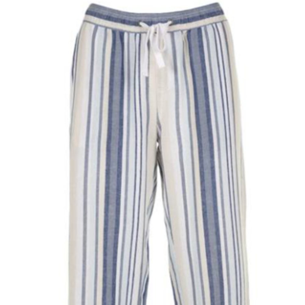 Linen Stripe Capris